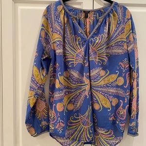 J. Crew Summer Paisley Popover Tunic. Size Small